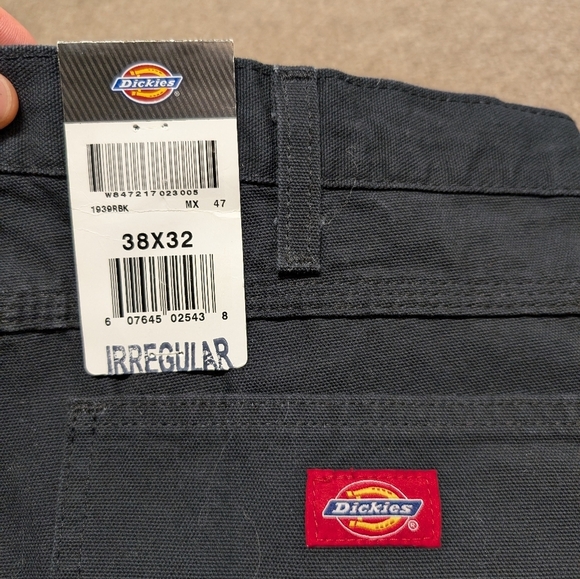 Dickies 38 x 32 Men's Black Work Jeans New Tags Irregular - Picture 4 of 7